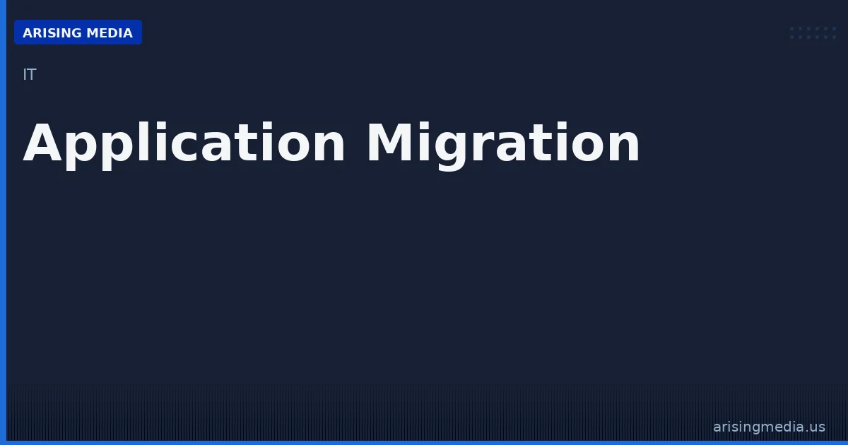 Application Migration Services