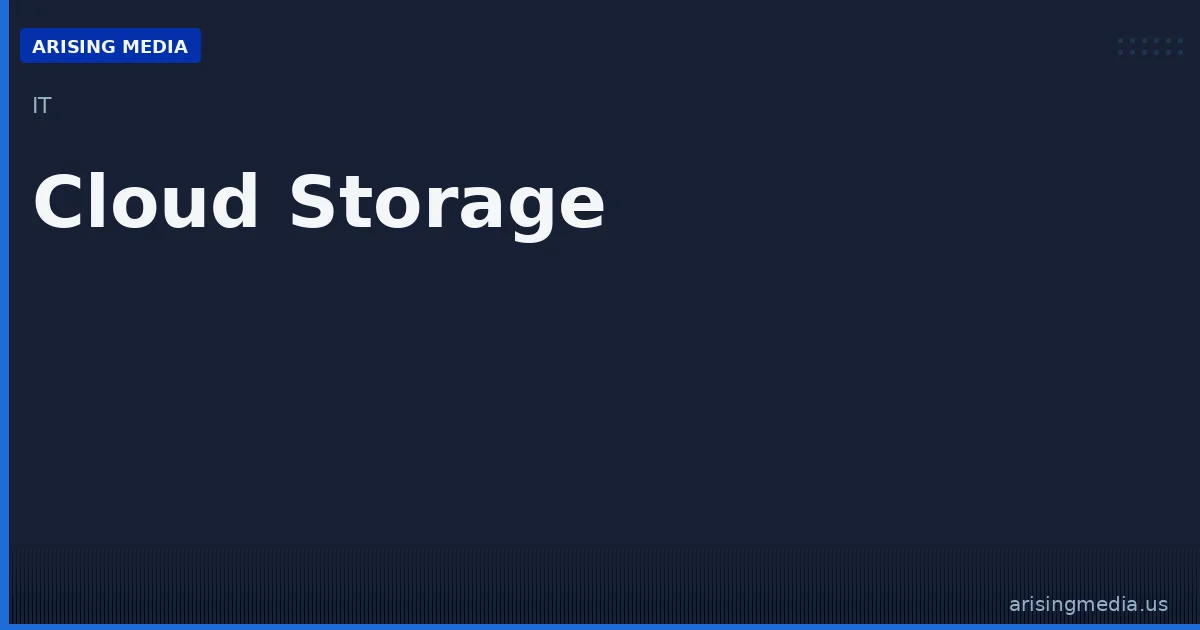 Cloud Storage Services for Business
