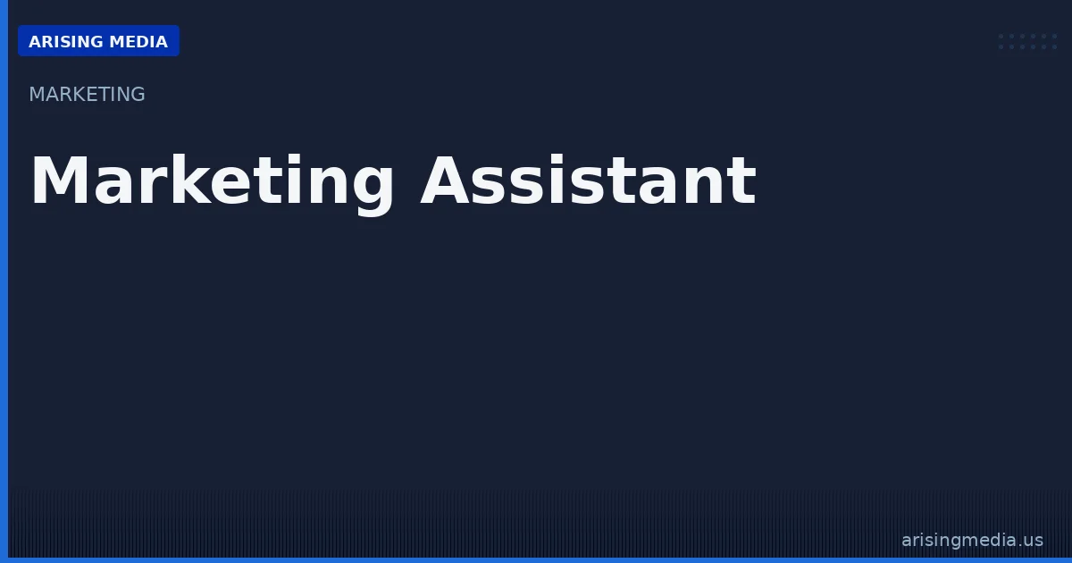 Marketing Assistant Services