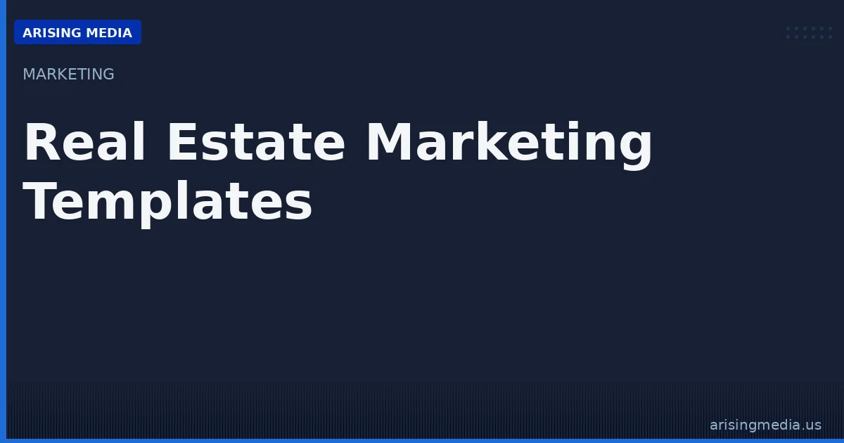 Real Estate Marketing Templates Services