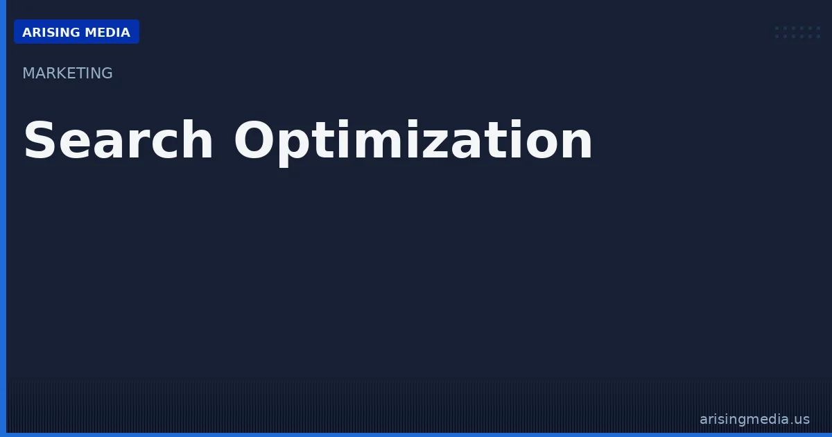Search Optimization Services