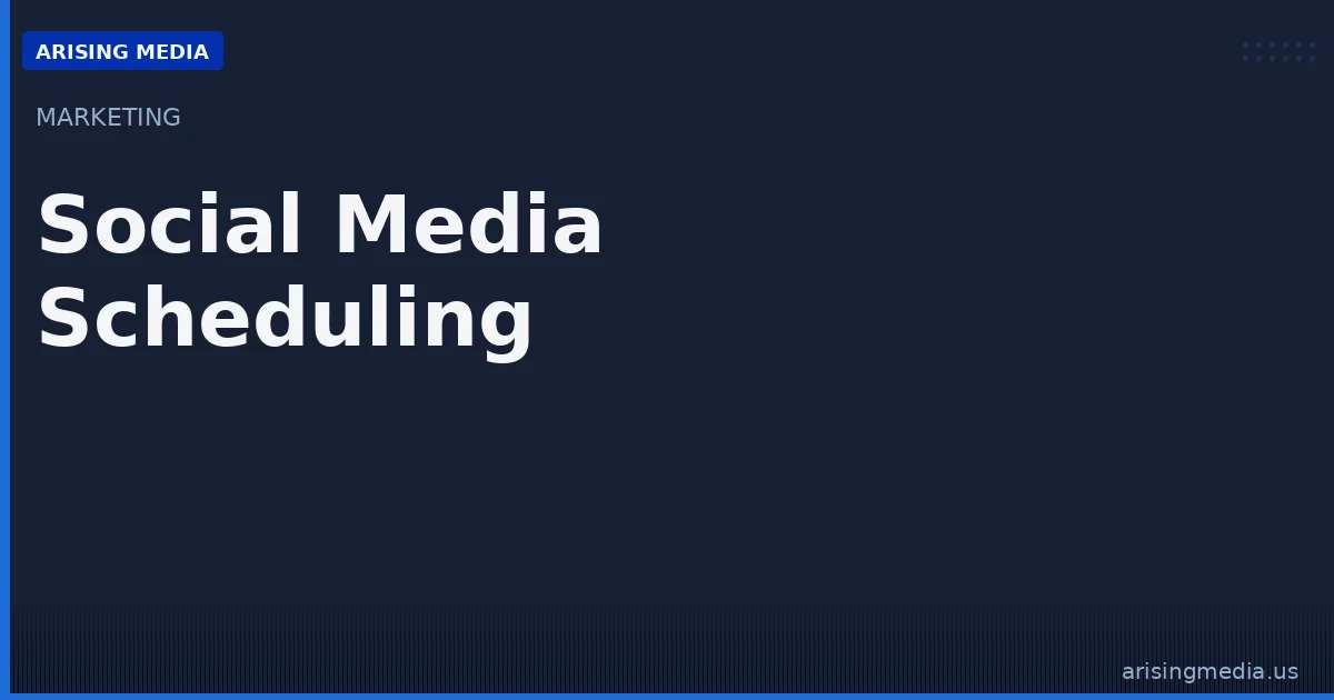 Social Media Scheduling Services