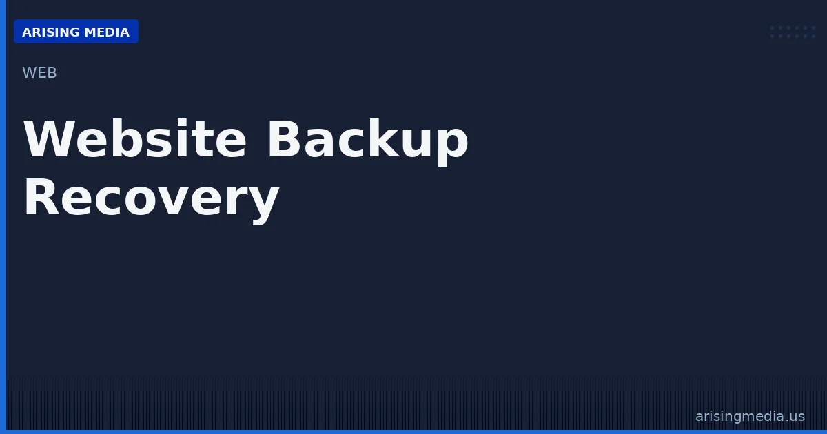 Website Backup Recovery Services