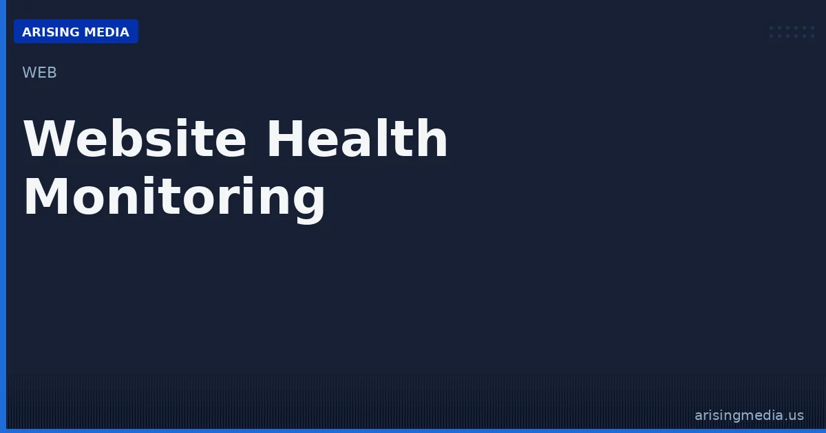Website Health Monitoring Services
